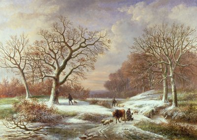 Winter Landscape by Louis Verboeckhoven